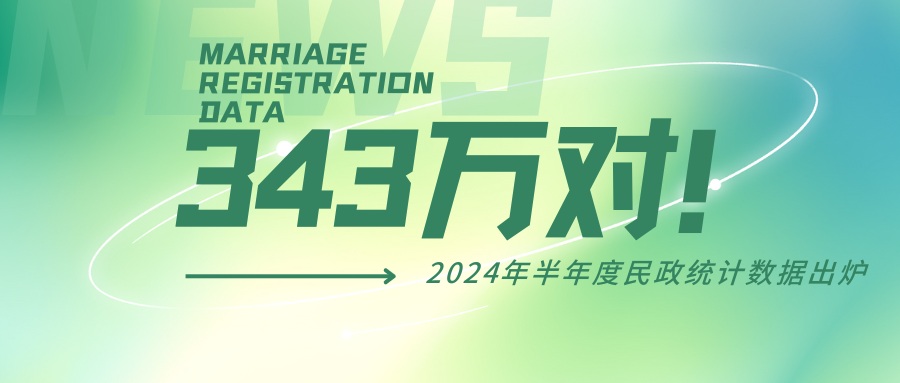 再創(chuàng  )新低！2024上半年全國結婚343萬(wàn)對