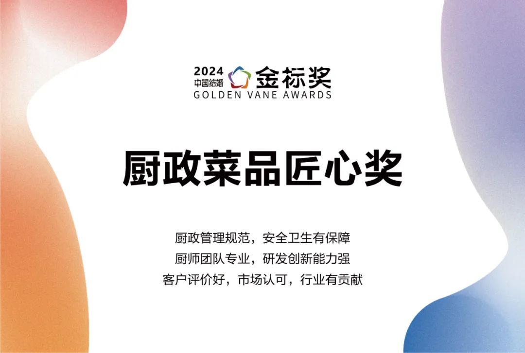 2024廚政菜品匠心獎，獎項申報中！